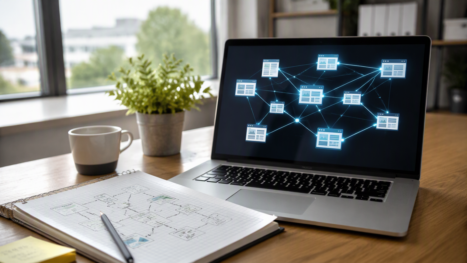 backlink 是什麼：網站之間的連結網絡與 SEO 權重示意